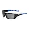 Ge Safety Glasses, Anti-Fog & Anti-Scratch, Smoke Lens, Black/Blue Frame GE104SAF - alternate 1